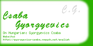 csaba gyorgyevics business card